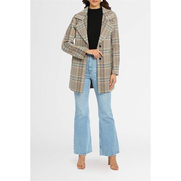 Belle & Bloom Ex-Boyfriend Wool Blend Oversized Jacket Plaid Size S $238.00 - Picture 5 of 13